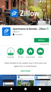 zillow google play feature graphic