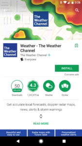 weather channel google play feature graphic