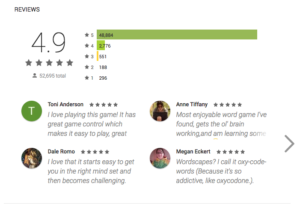 ratings and reviews google play