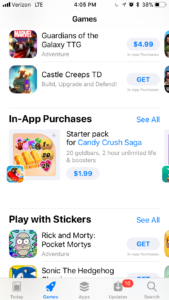candy crush promoted IAP