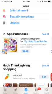 my little pony promoted in-app purchase